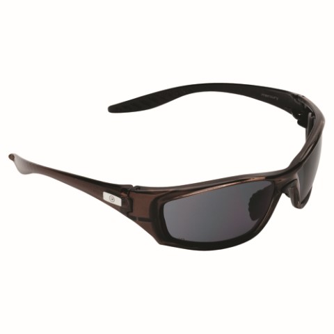 PRO SAFETY GLASSES MERCURY SMOKE POLARISED (& BONUS SPEC POUCH)